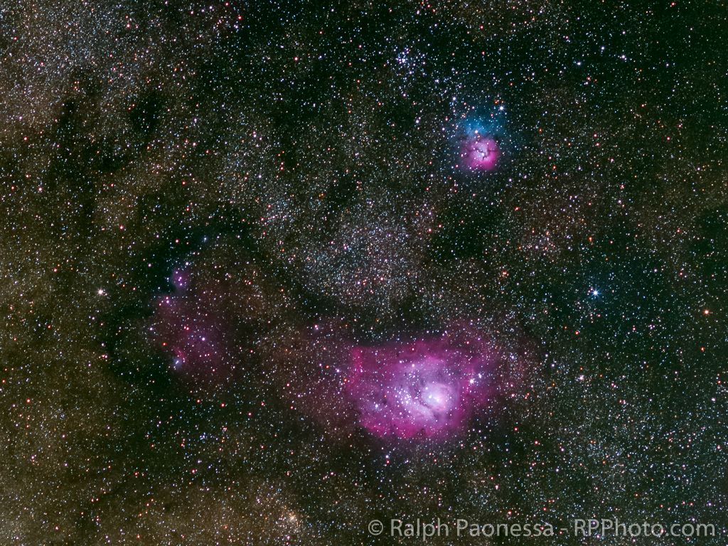 Lagoon and Trifid Nebulas